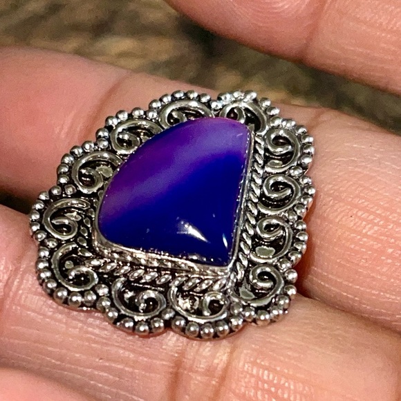 Botswana Agate Ring Size 7 1/4 - Picture 3 of 9